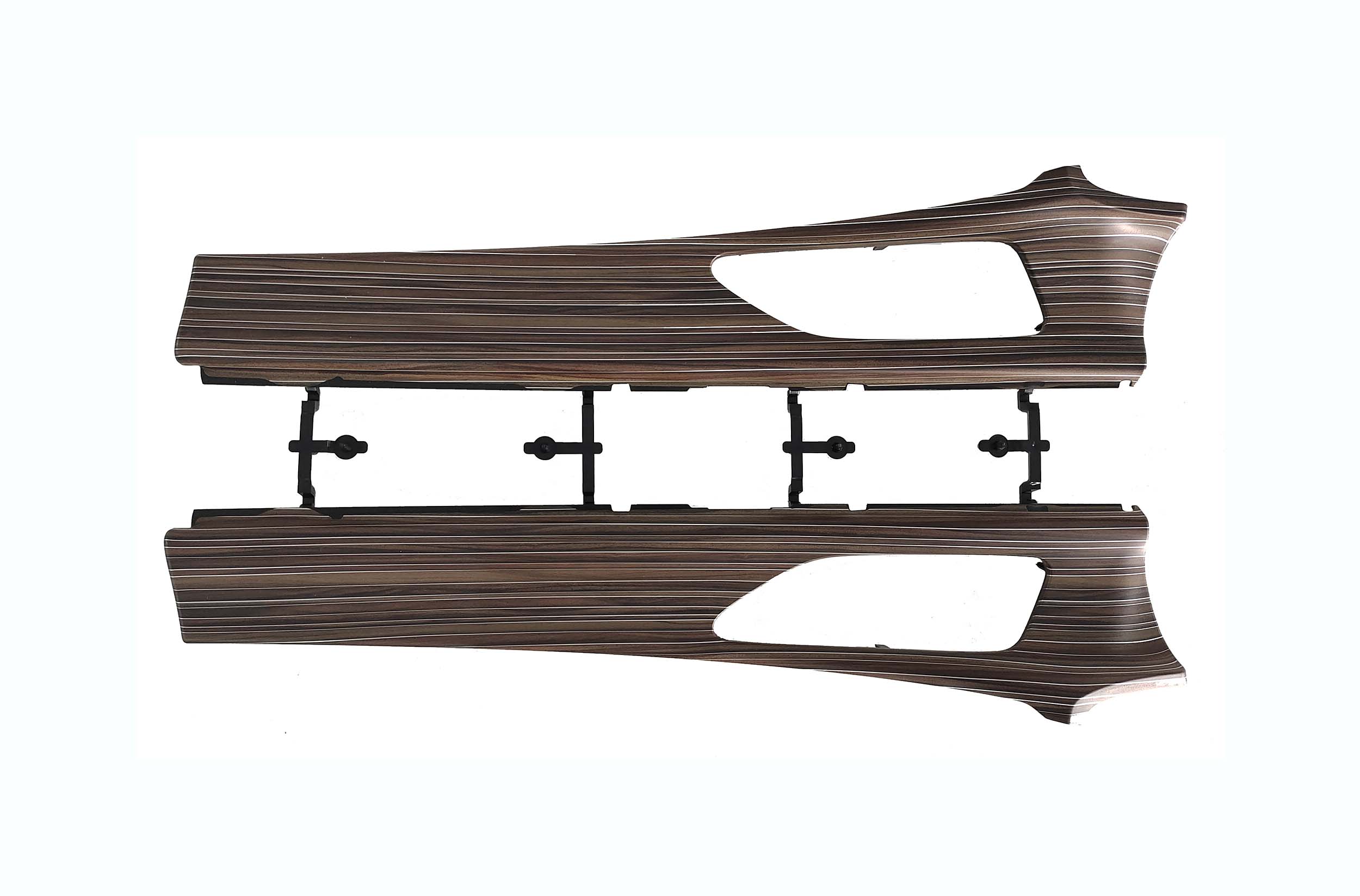Automobile interior part with wooden